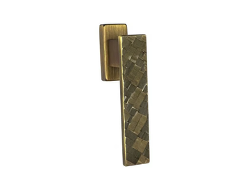 IRIS-DK - DK brass window handle on rose by Fama International - view 2